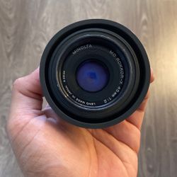 Minolta MD ROKKOR-X 45MM 1:2 Camera Lens 