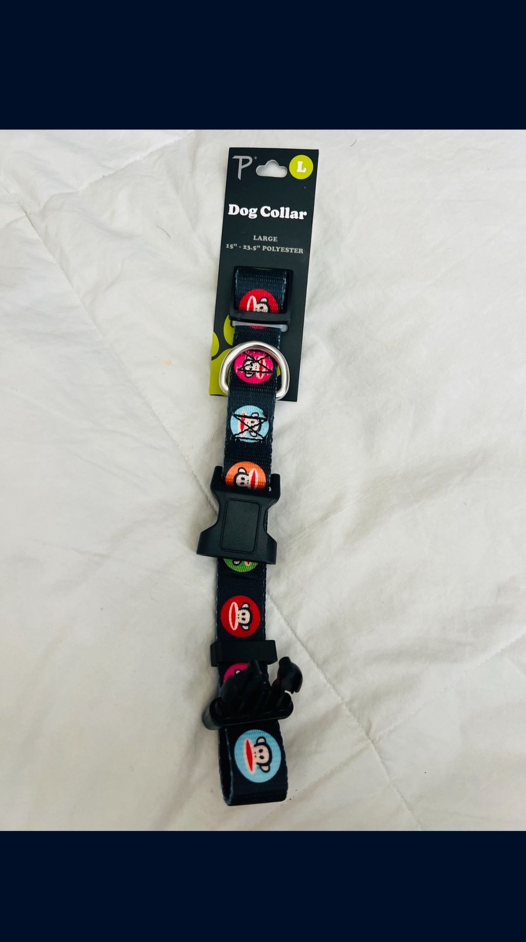 Paul Frank Dog Collar by Perri's (Size Large) 15”-23.5" Adjustable Colorful. New. (Qty. Available 2)