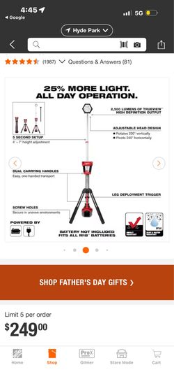 Milwaukee m18 light