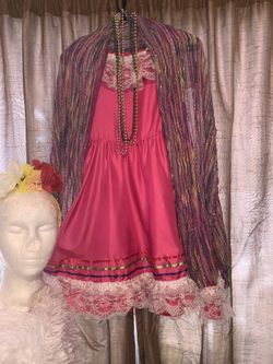 Frida Kahlo, Catrina Halloween costume size 6-8. Girl
