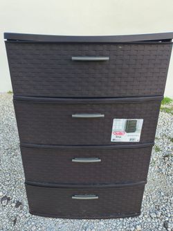 Sterilite 4 Drawer Wide Weave Tower in espresso,