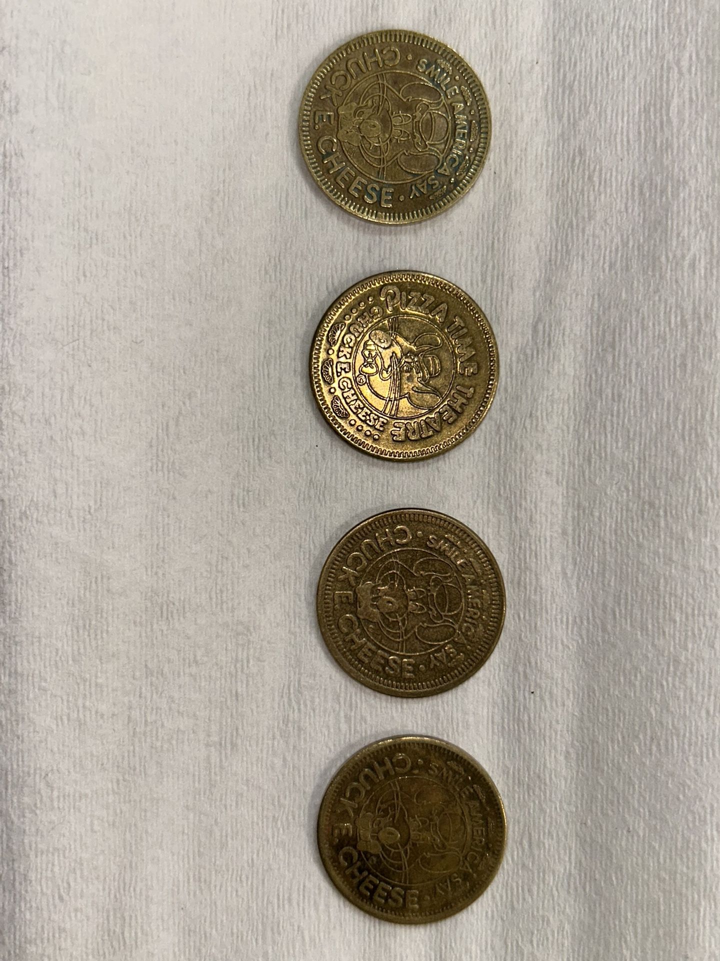 Vintage 1980s Chuck E Cheese Tokens