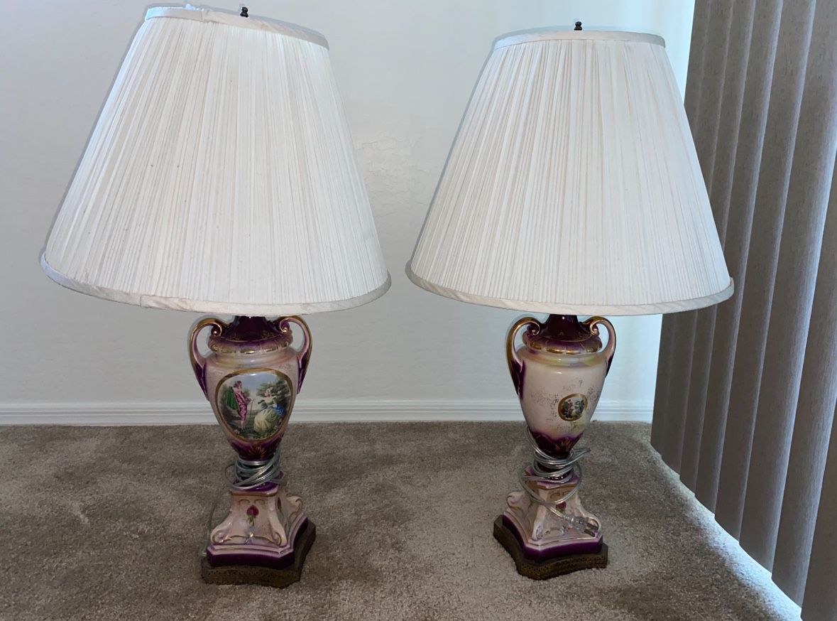 Antique Lamps - Set Of 2