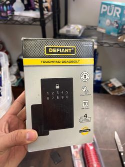 Square Matte Black Compact Touch Electronic Single Cylinder Deadbolt