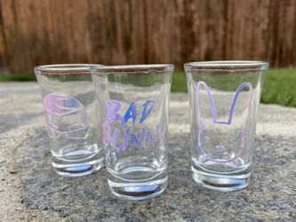 Bad bunny shot glasses