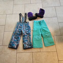 Girls Snow Bibs, Pants  & Boots
