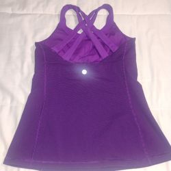 Lululemon Purple Strappy Athletic Tank Top size 8
