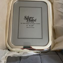 8" X 10" Silver Plated Picture Frames (2)