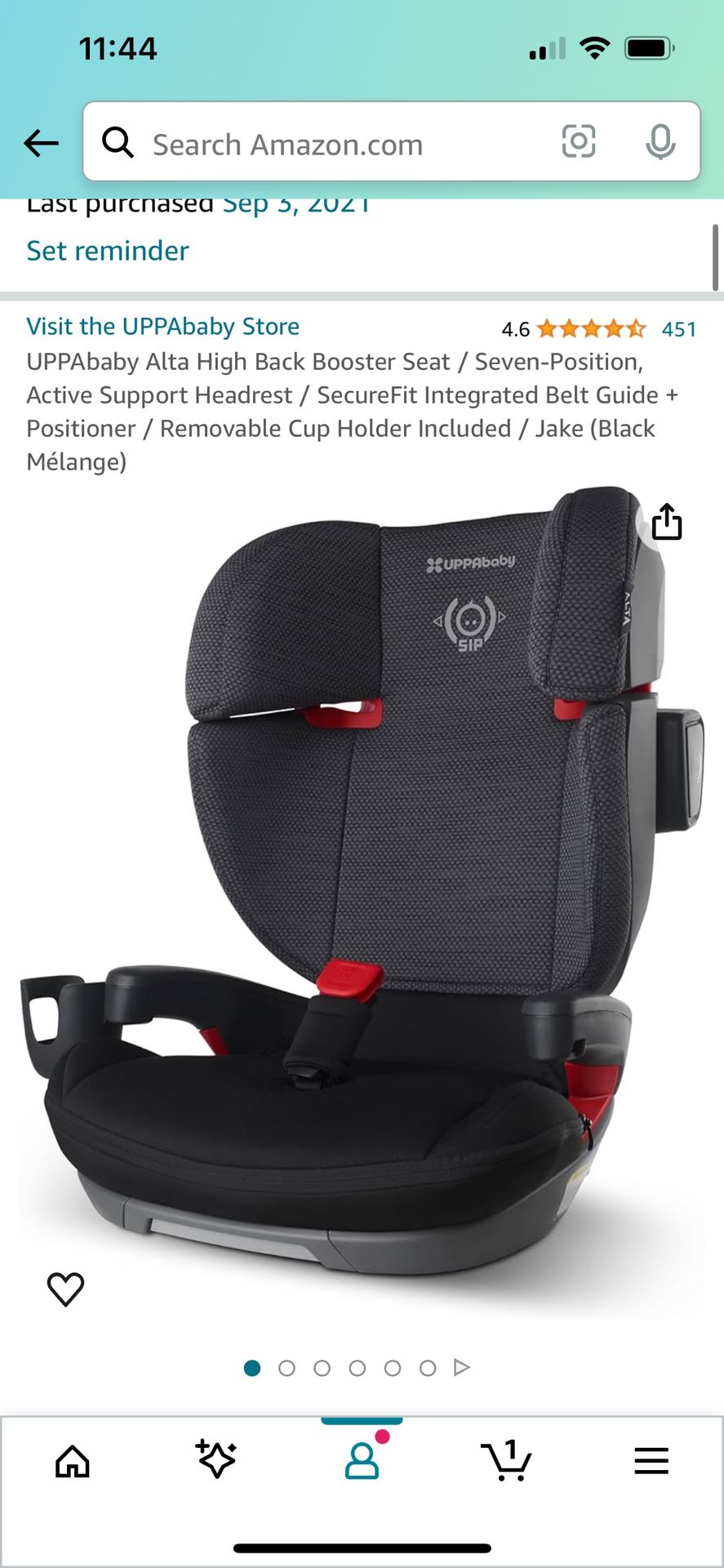 Uppababy Alta High Booster Seat. 