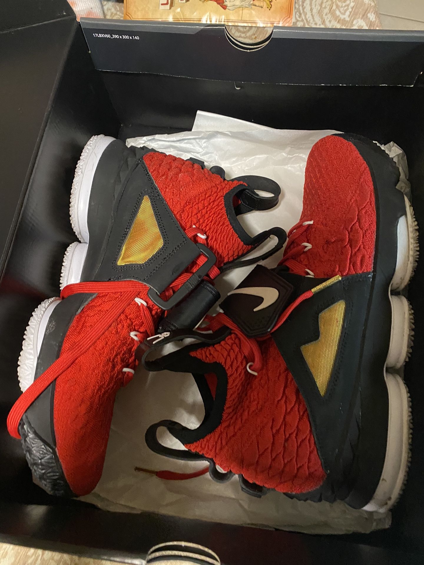 Lebron 15 prime red top