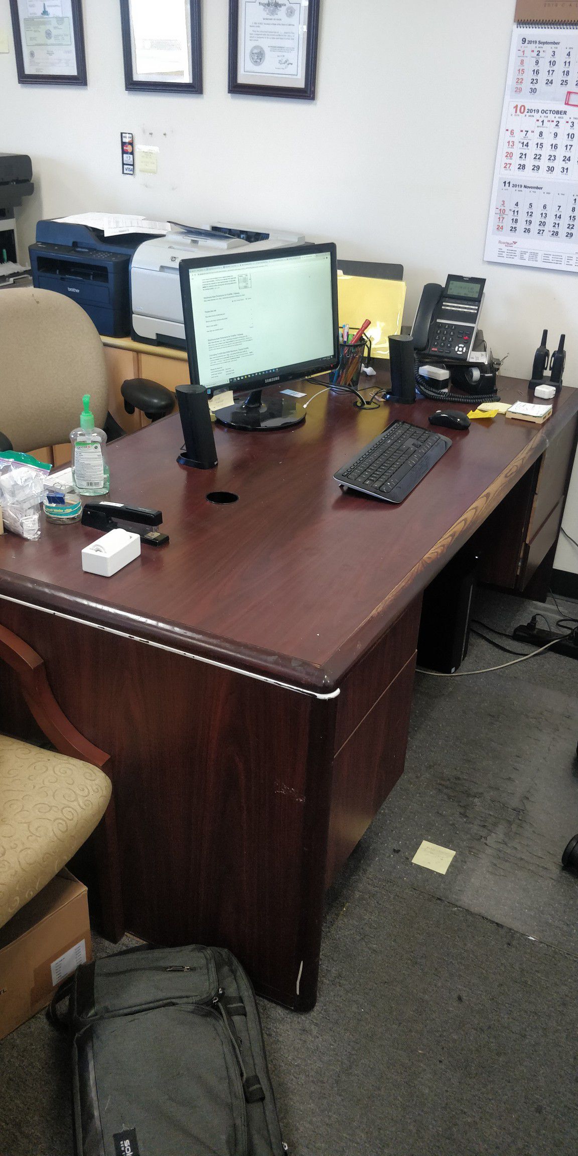 Wooden Office desks and chairs for sale