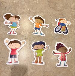Diverse children cut outs-classroom-NEW-teacher, bulletin board, name tags, school, scrapbooking
