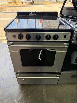 Brand new Whirlpool Stainless Steel electric 220 volts glass top stove 24 inches