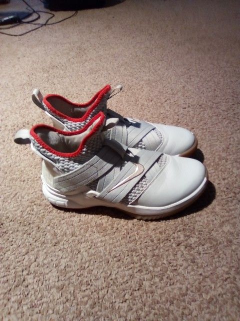 NIKE LEBRON XII SOLDIER LIGHT BONE SNEAKERS/ SIZE