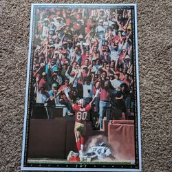Vintage 1992 Jerry Rice 49ers Nike "Just Did It" Poster 