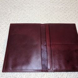Tiffany & Co France Passport Holder Burgundy Leather