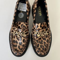 Guess Leopard Print Loafer Size 7