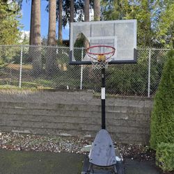 Spalding NBA 50" Polycarbonate Portable Basketball Hoop Broken Backboard