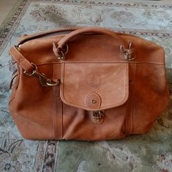  Mulholland Classic Tan Leather Men's Duffel Bag