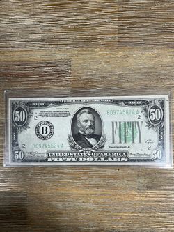 1934 Series $50 Federal Reserve Note