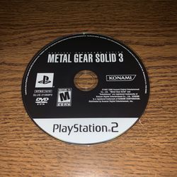 Metal Gear Solid Ps2 Game