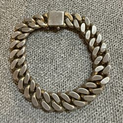 Men’s 14K Gold-Plated Cuban Link Bracelet – 8.5” – Vintage EZ