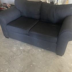 Gray Blue Couch And Love Seat 