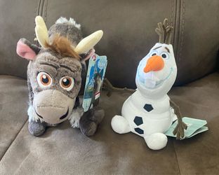 Disney’s Olaf and Sven plush beanies from the movie frozen