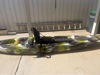 Fishing kayak and roof racks