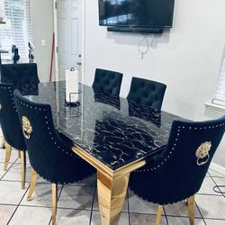 Black & Gold Dining Table