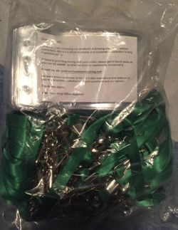 50pack Name Tags Badge Holder With Lanyard Horizontal Waterproof Plastic Id Card