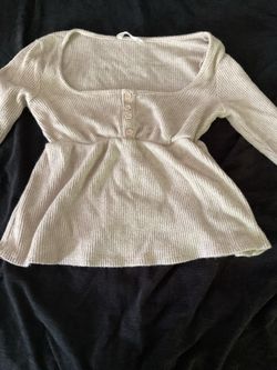 Good Days Project Cream Ribbed Babydoll Top – Women’s