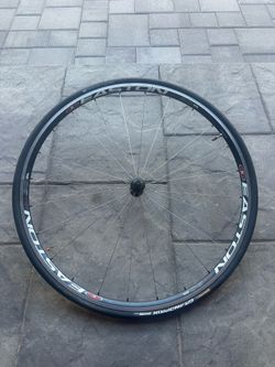 Easton full size racing bicycle wheel.