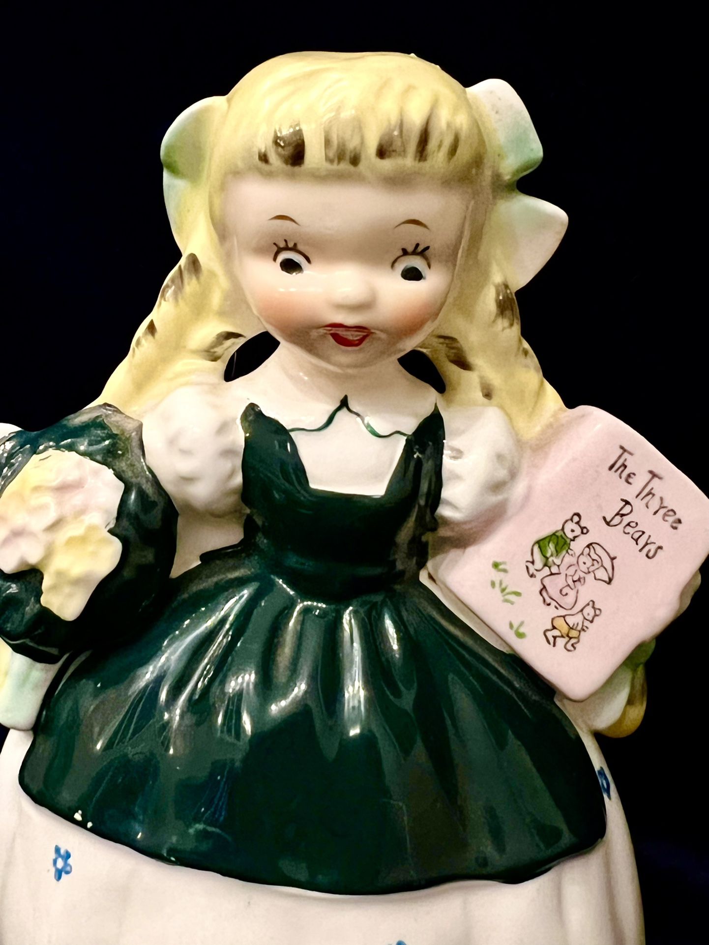 NAPCO Nursery Rhyme 1956 GOLDILOCKS A1720E Vintage Figurine Planter for