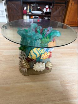Vintage side table aquarium