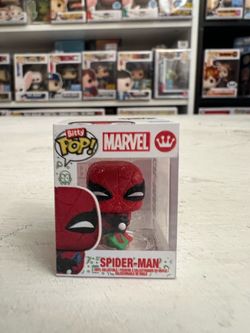 BITTY Spider-man w/ Present 1-Inch Funko Pop Holidays Marvel Avengers Christmas MCU Comics Parker