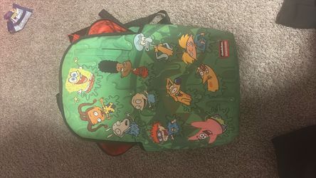Nickelodeon Characters Green Backpack Jordan 3s golden cross