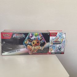 Sealed Pokemon Prismatic Evolutions Surprise Box And Booster Bundle