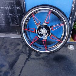 26in rims with matching steering wheel