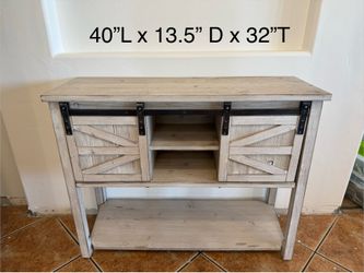 Farmhouse cabinet with sliding doors