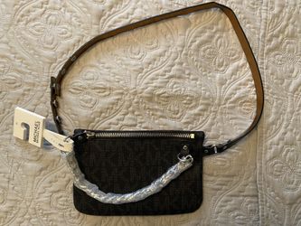 BRAND NEW! Michael Kors Fanny Pack - Black w/Silver Accents - Medium