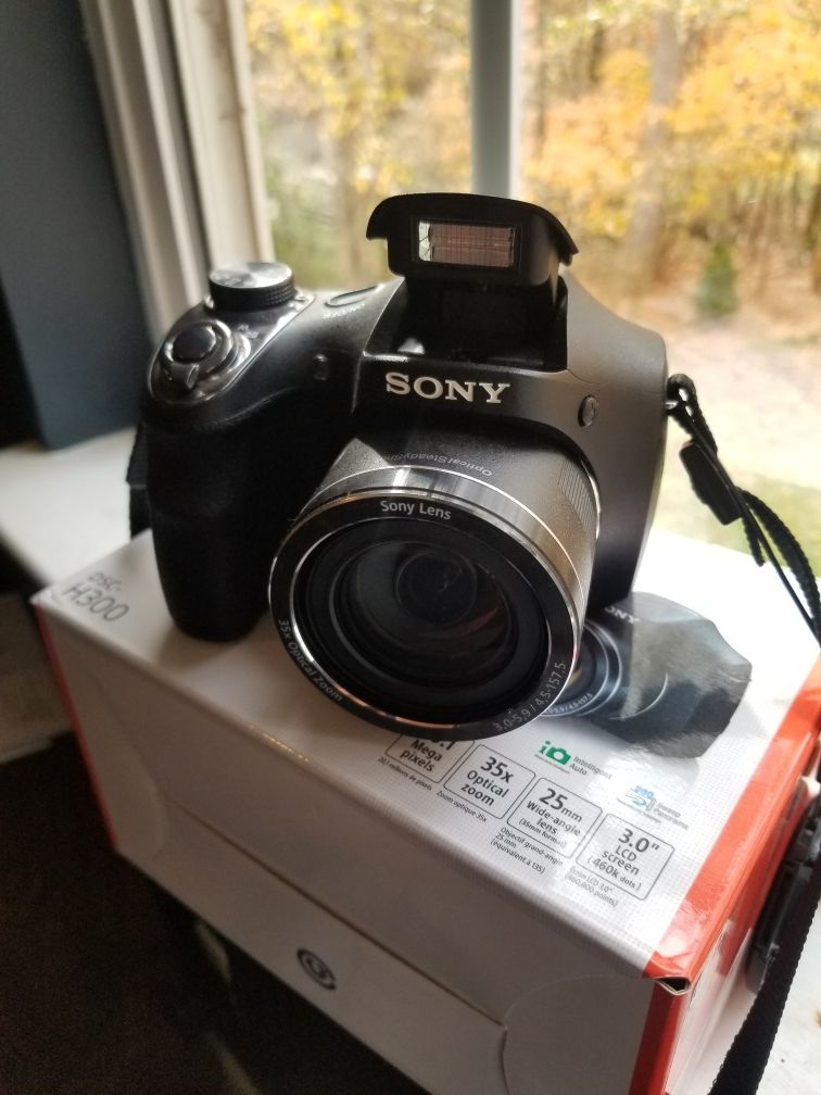 Sony - DSC-H300 20.1-Megapixel Digital Camera - Black