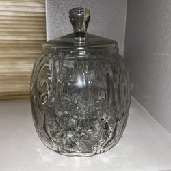 New Glass Jar With Four Glasses