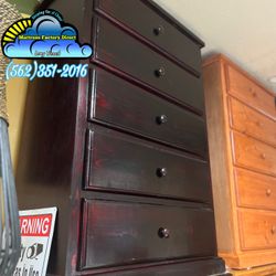Cherry Pinewood Five Drawer Dresser New Cajonera Cómoda