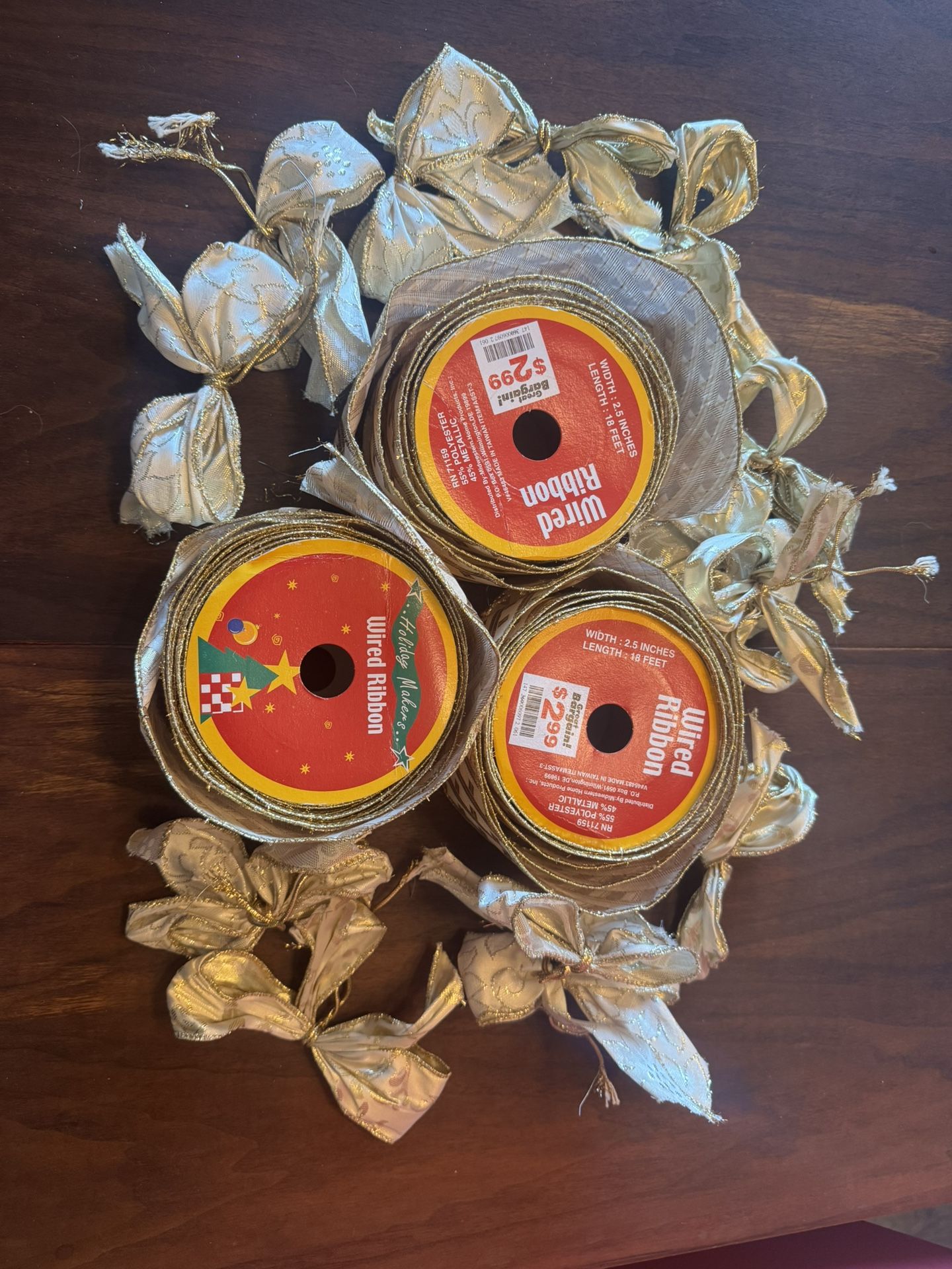 Christmas ribbon and bows