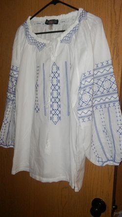Ladies nwot 100% cotton top sz 3x