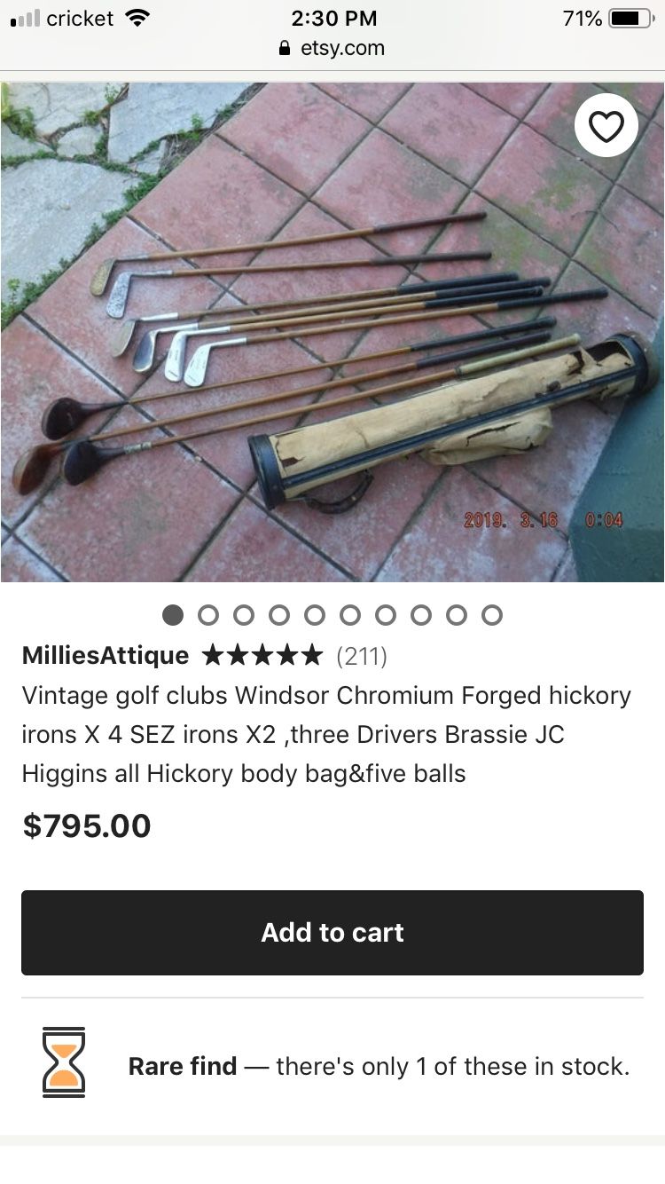 Vintage golf clubs