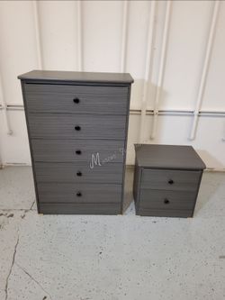 Gray Matte Bedroom Dresser Set!