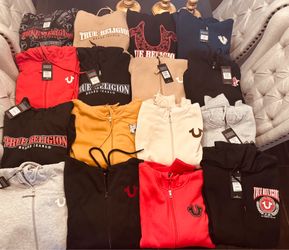 Mens L and Xl True Religion hoosies