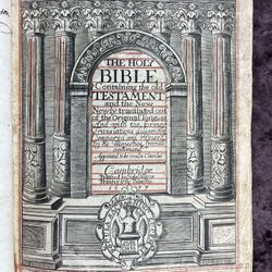 1677 Quarto King James Bible Ruled in red Printed By John Hayes in Cambridge-Bound With 205 Extra Illustrations and The Whole Book of Psalms